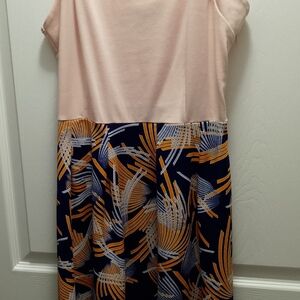 Pink and Blue Patterned Dress